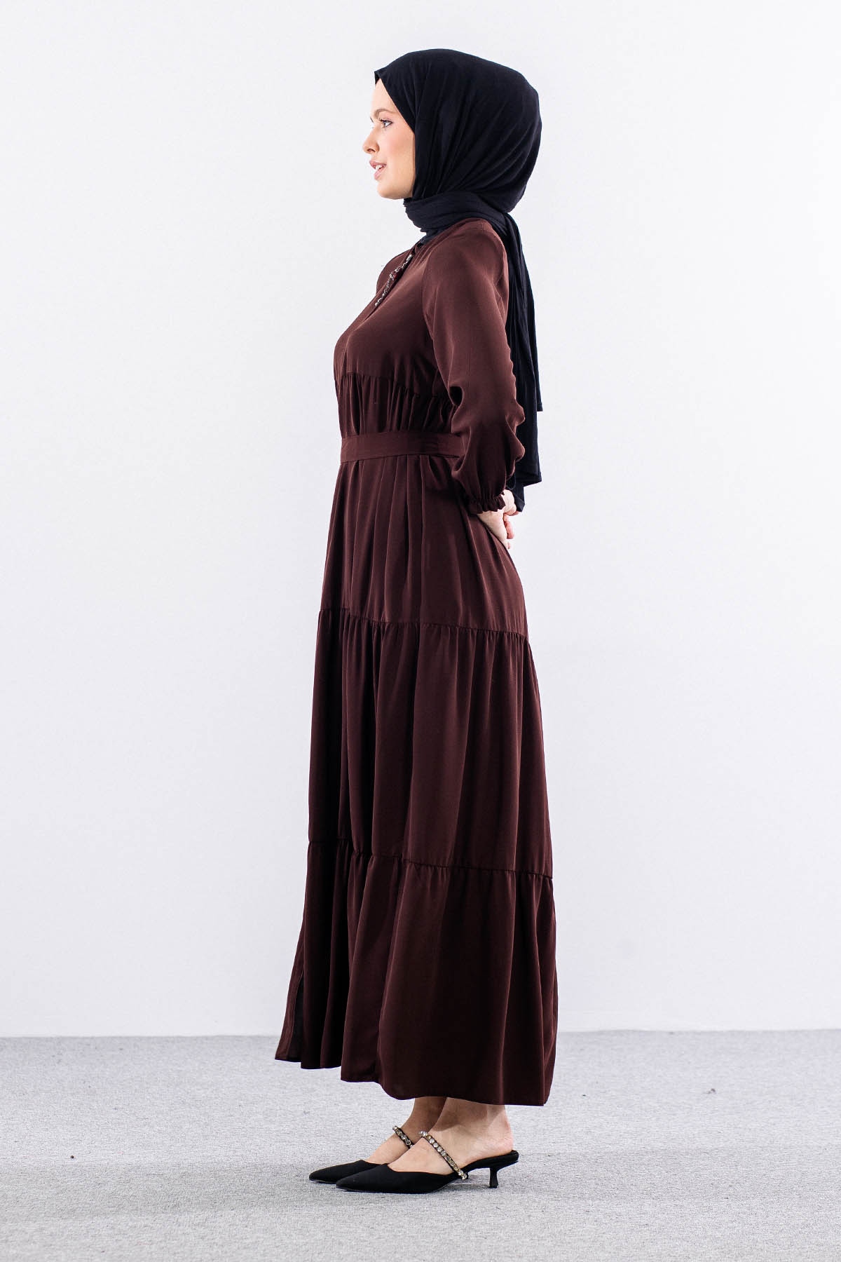 2454 Ferace 38-48 - Kahve - 4