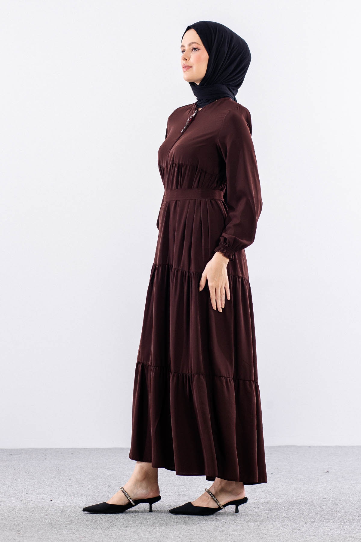 2454 Ferace 38-48 - Kahve - 5