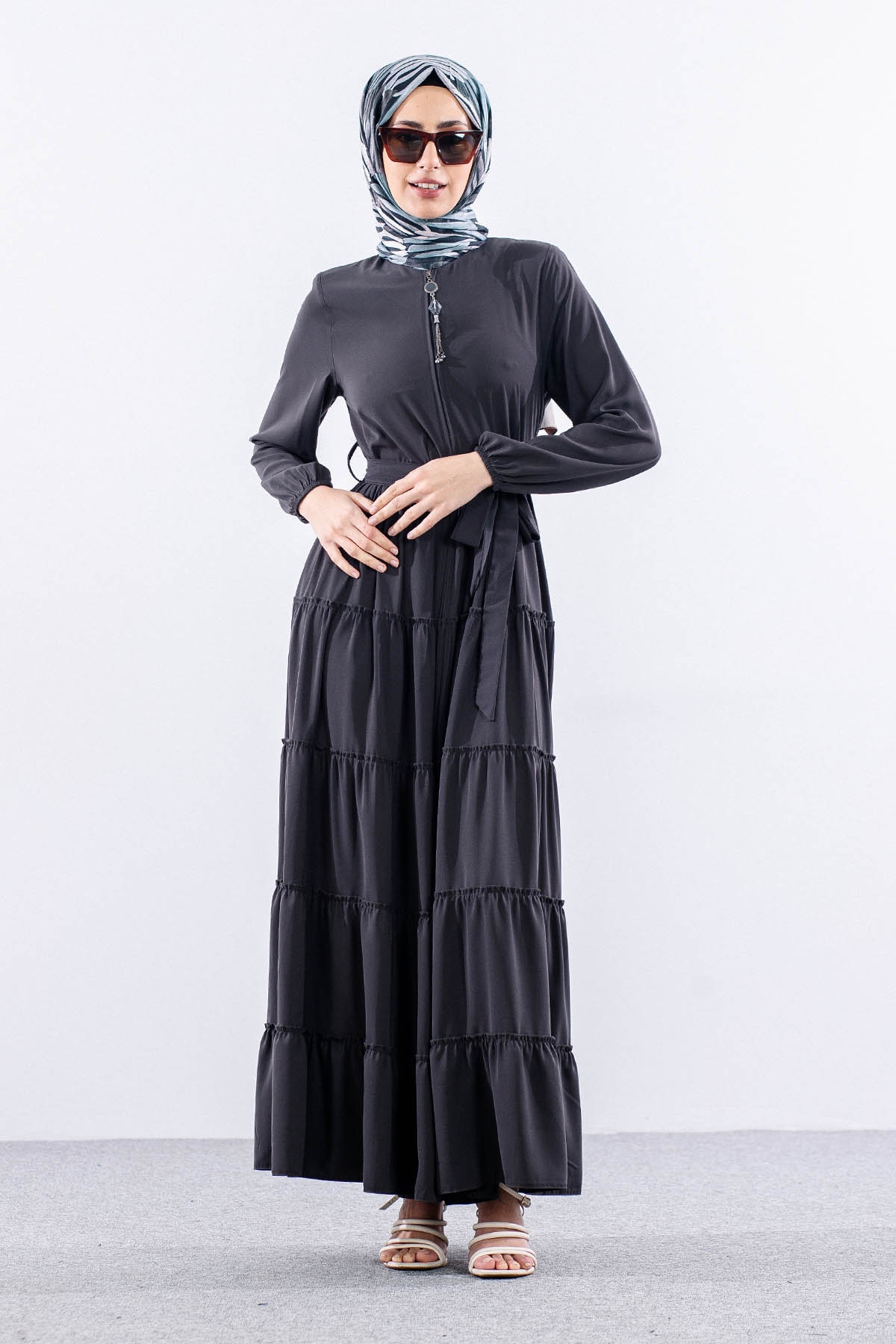 2455 Ferace 38-48 Katli - Gri - 3