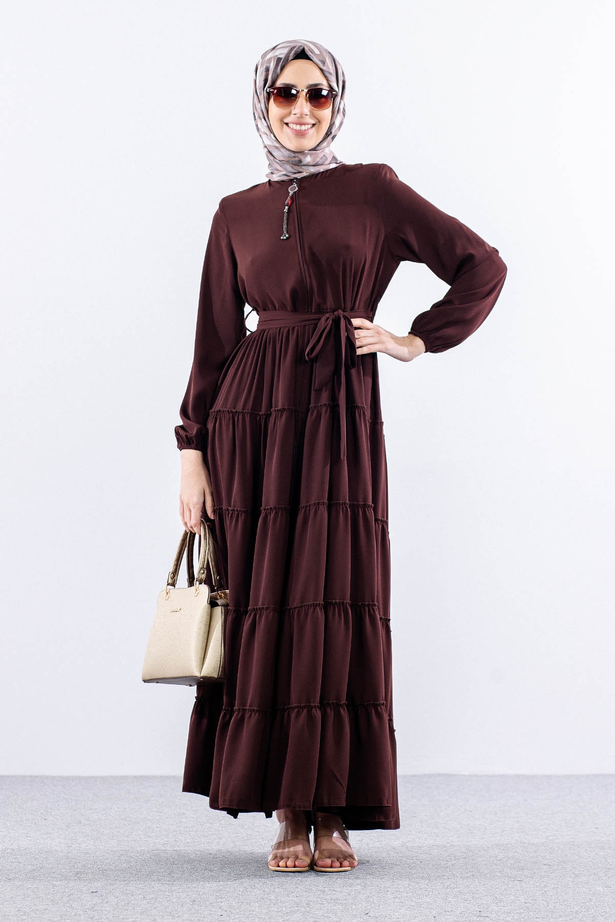 2455 Ferace 38-48 Katli - Kahve - 1