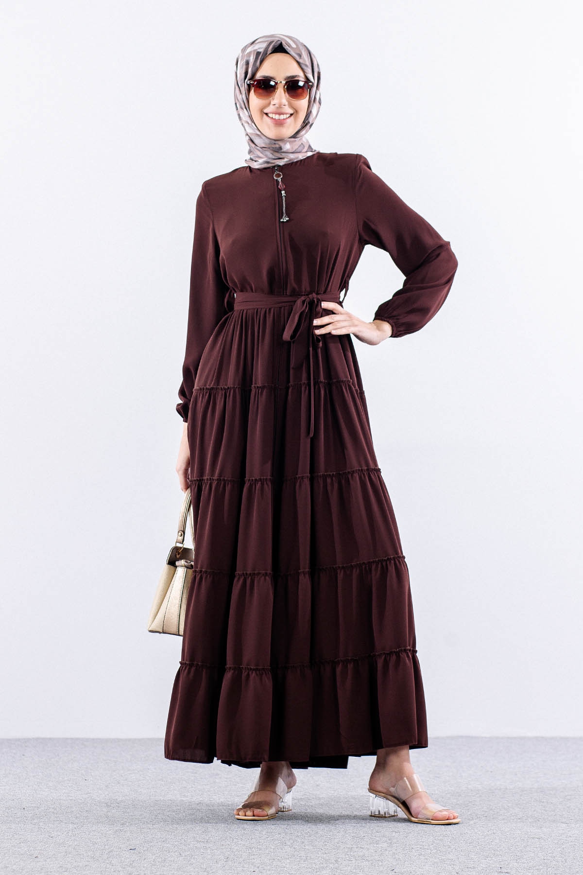 2455 Ferace 38-48 Katli - Kahve - 3