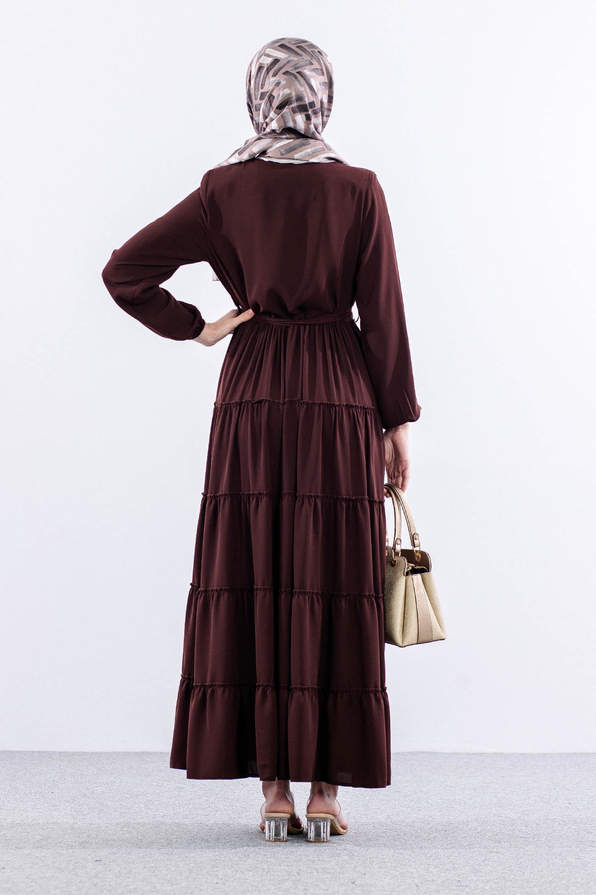 2455 Ferace 38-48 Katli - Kahve - 5