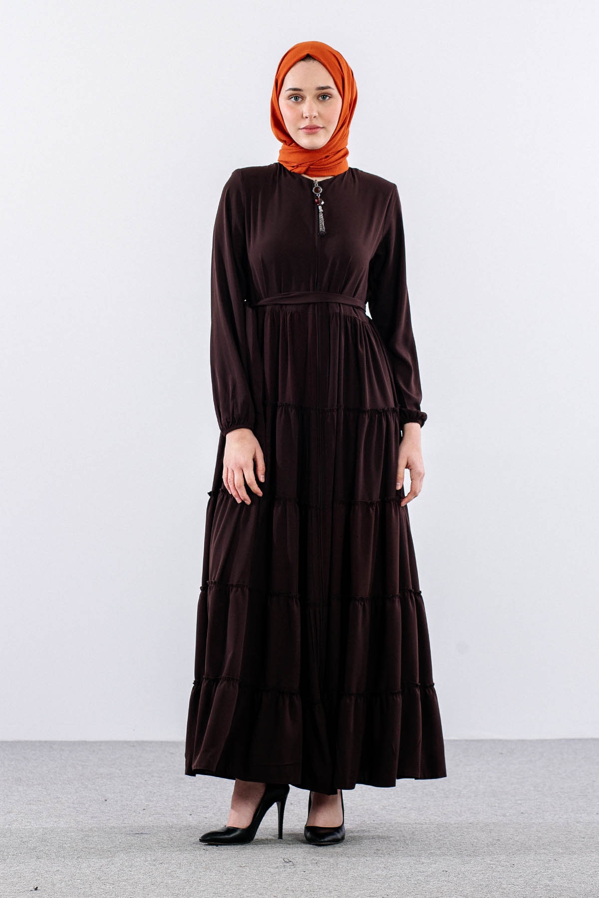 2455 Ferace 38-52 5 Katli - Kahve - 1