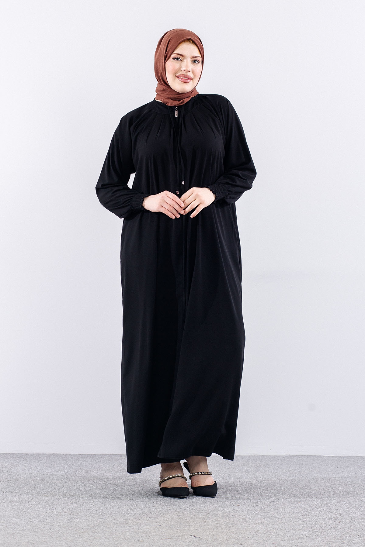 2463 Ferace 1-2-3 Reklam Kol - Siyah - 2