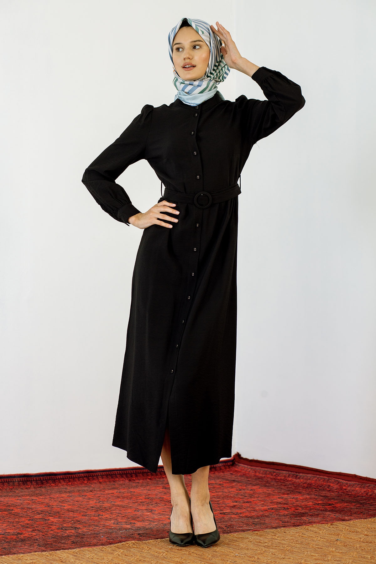 24964 Elbise S-m-l - Siyah - 1