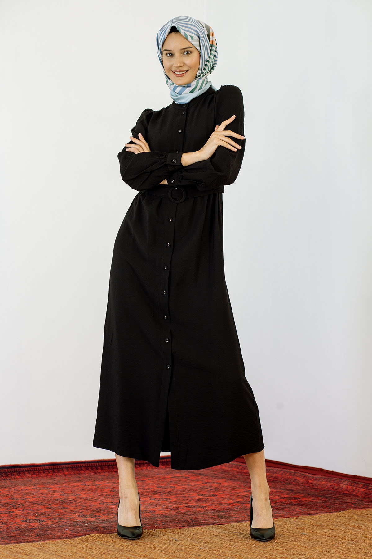 24964 Elbise S-m-l - Siyah - 3