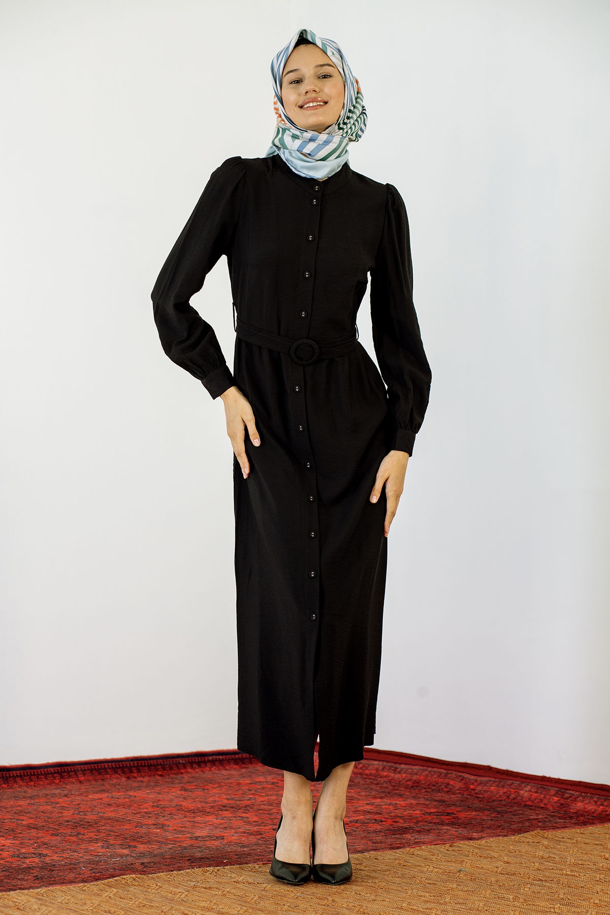 24964 Elbise S-m-l - Siyah - 4