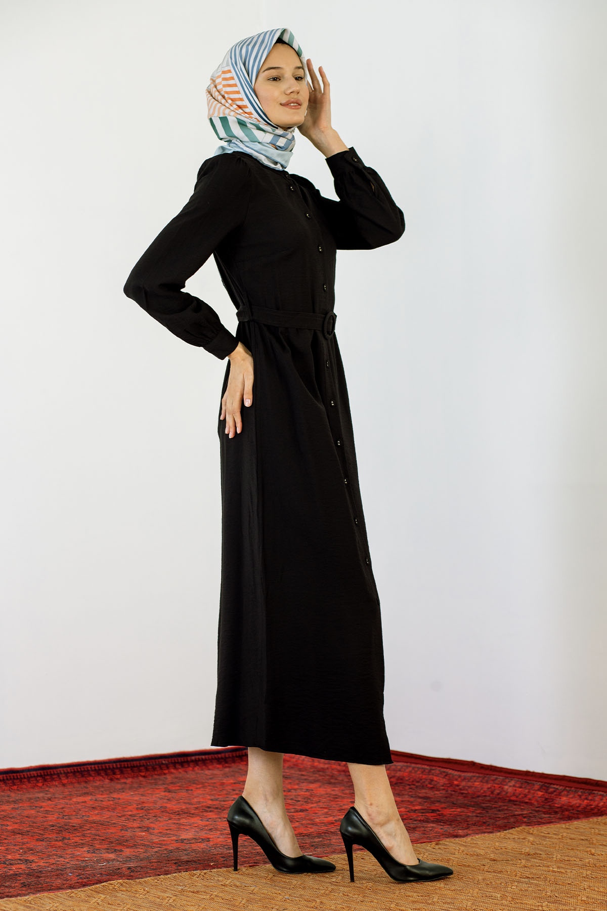 24964 Elbise S-m-l - Siyah - 5