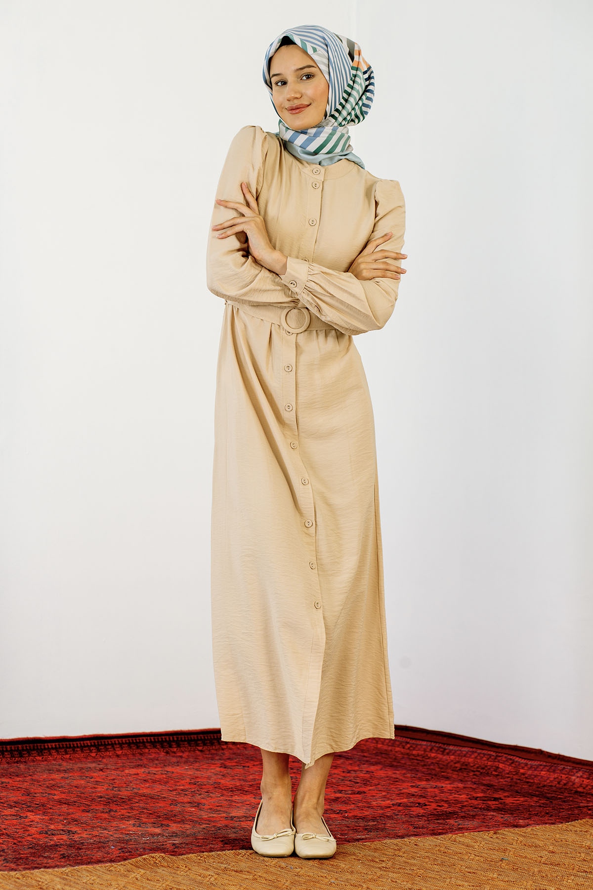 24964 Elbise S-m-l - Toprak - 2