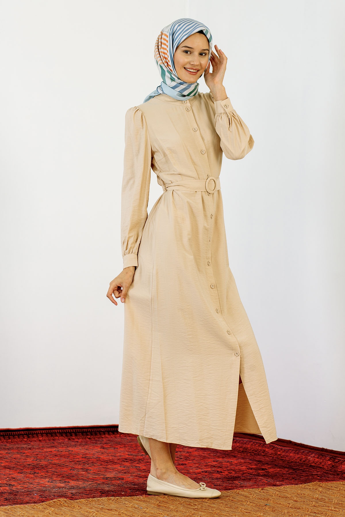 24964 Elbise S-m-l - Toprak - 3