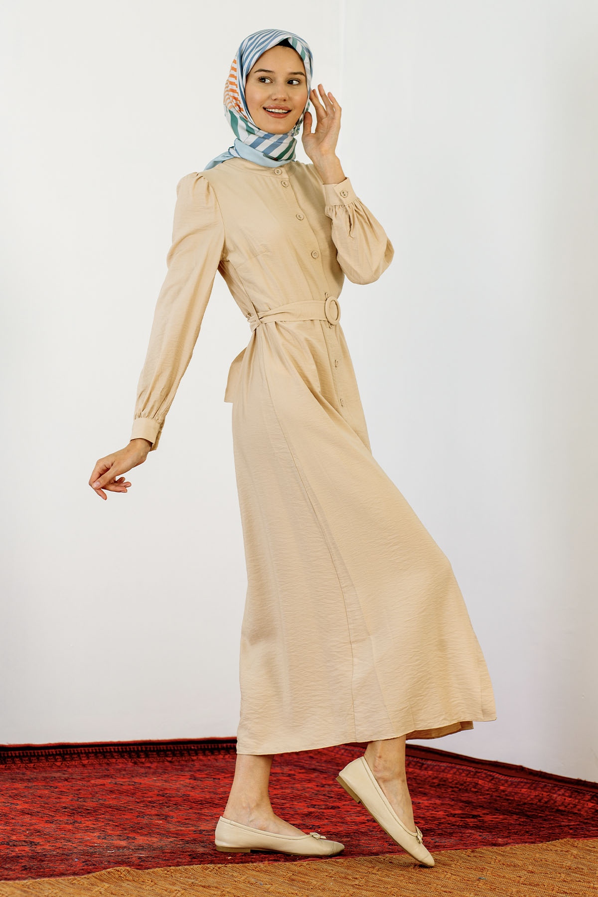 24964 Elbise S-m-l - Toprak - 4