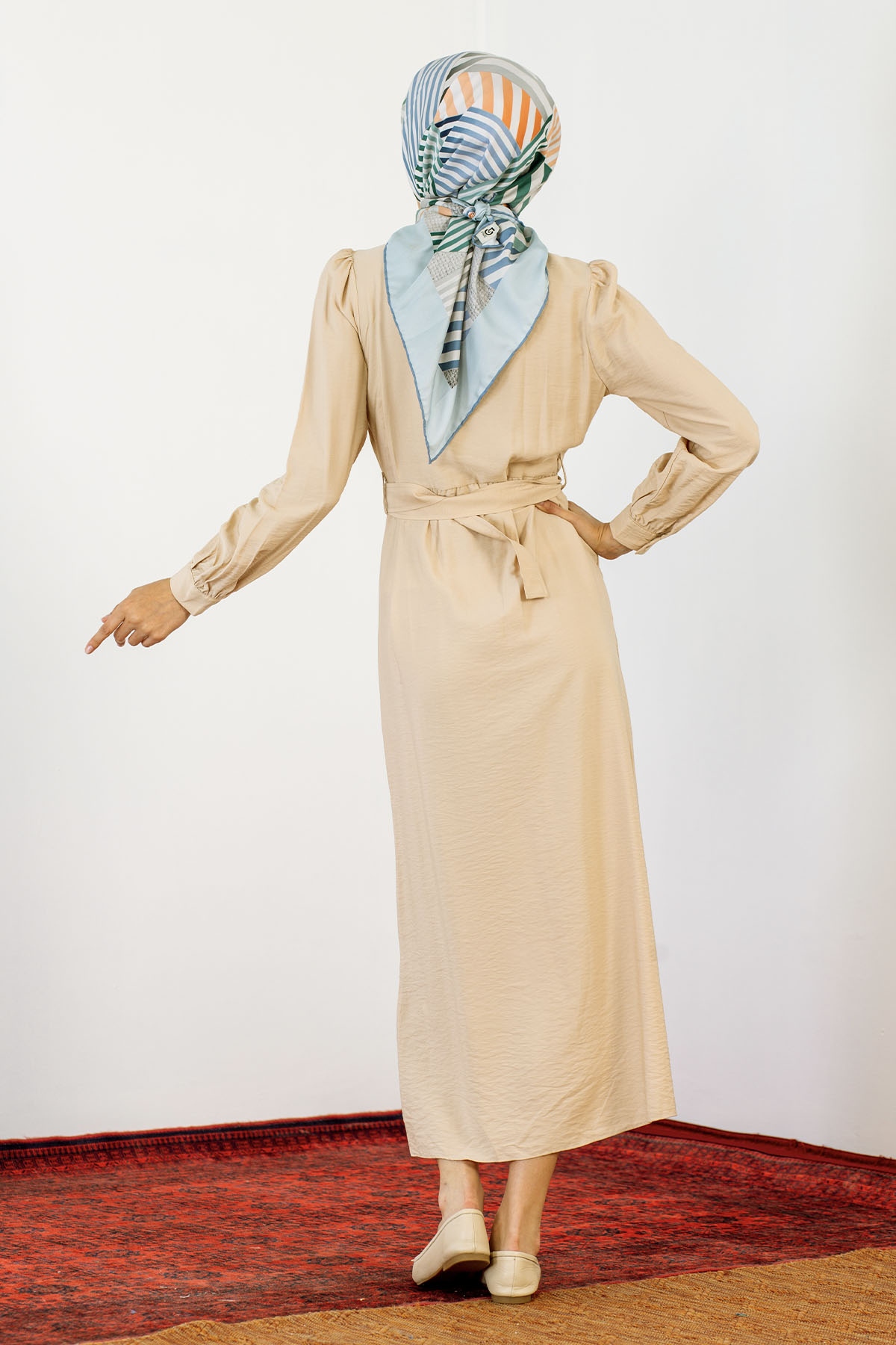 24964 Elbise S-m-l - Toprak - 5