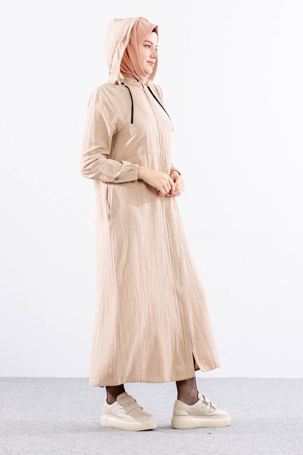 2503 A.boy Kap 38-48 Kapsonlu Spor Model - Bej - 3