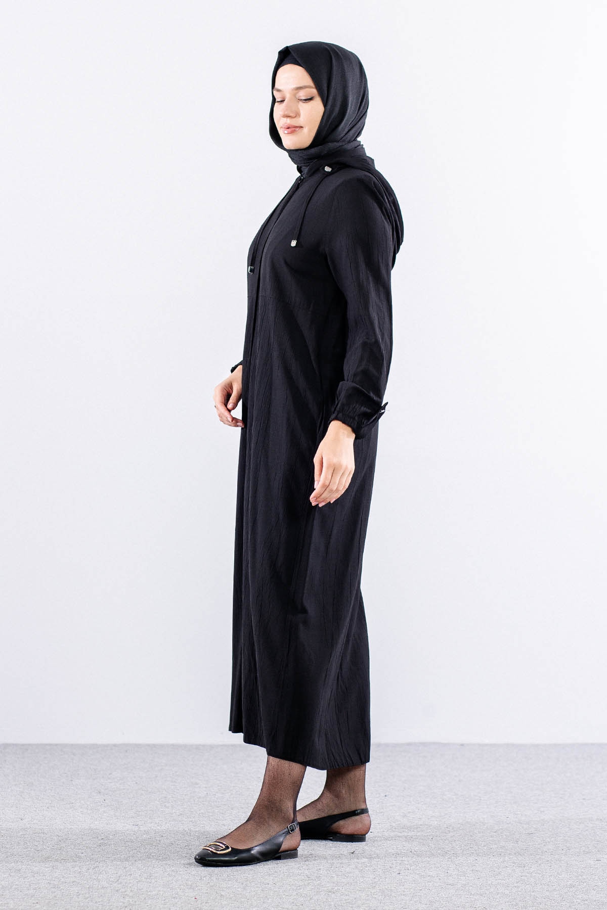 2503 A.boy Kap 38-48 Kapsonlu Spor Model - Siyah - 4