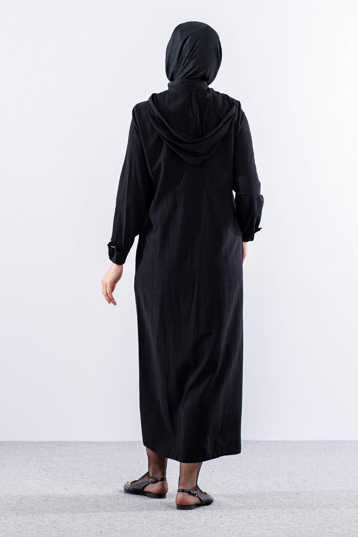 2503 A.boy Kap 38-48 Kapsonlu Spor Model - Siyah - 5