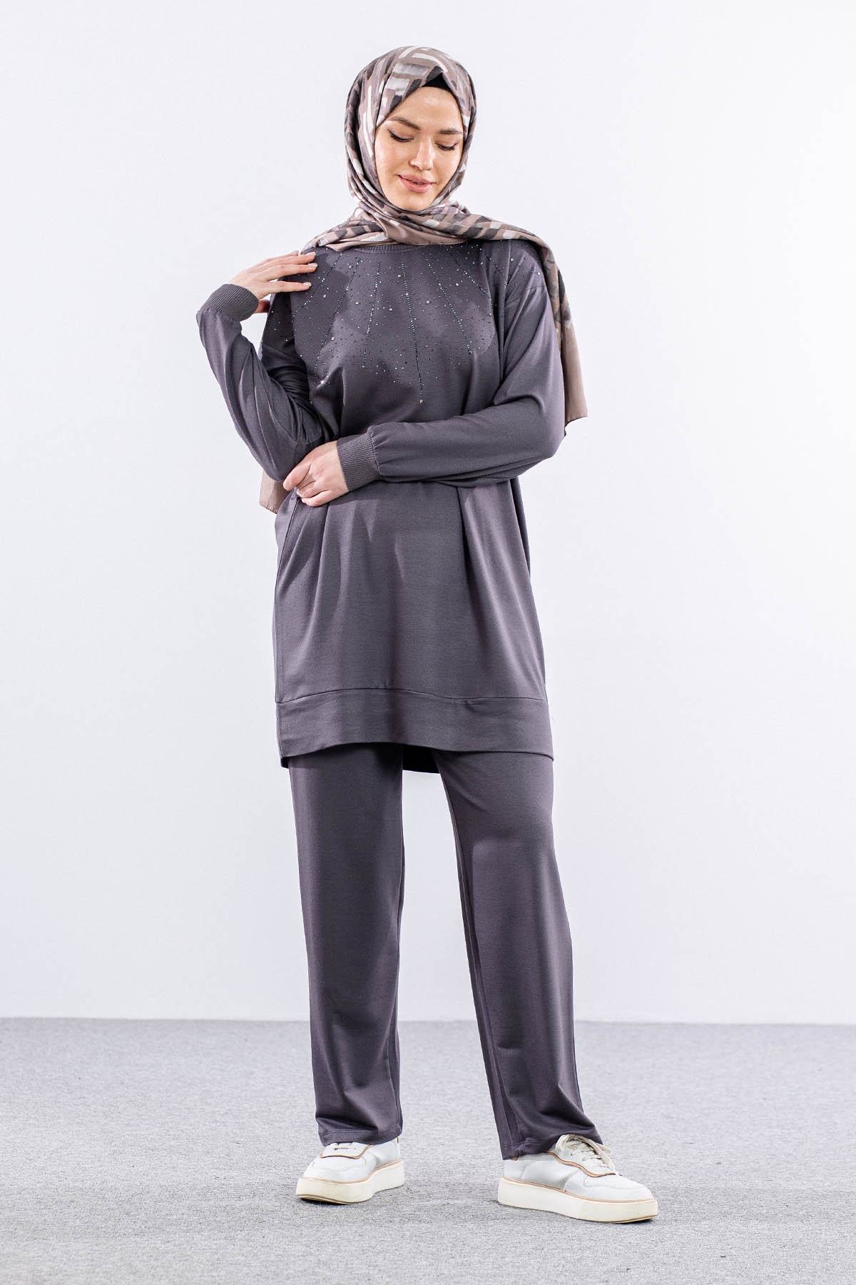 25111 Takim 44-46 - Gri - 3