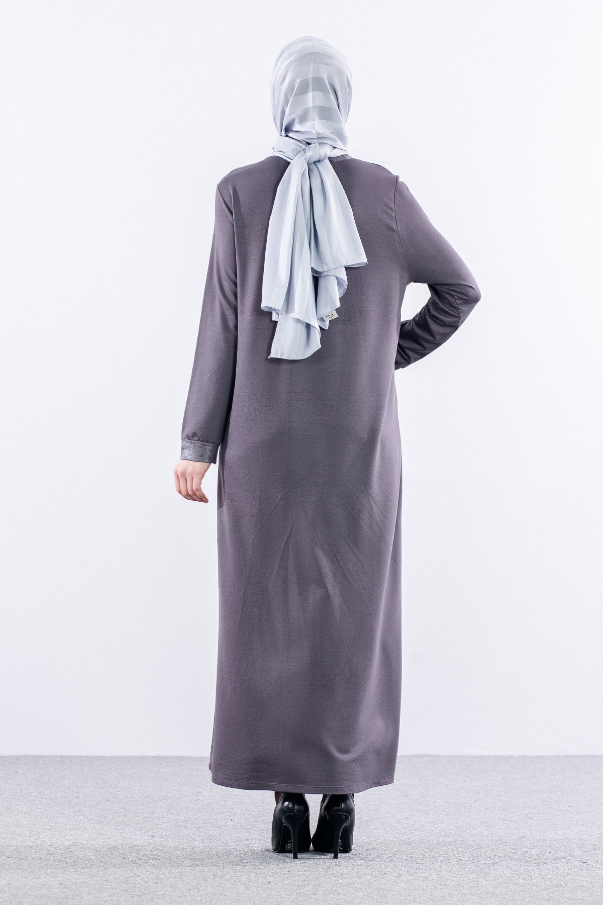 25112 Elbise 44-46-48 - Gri - 6