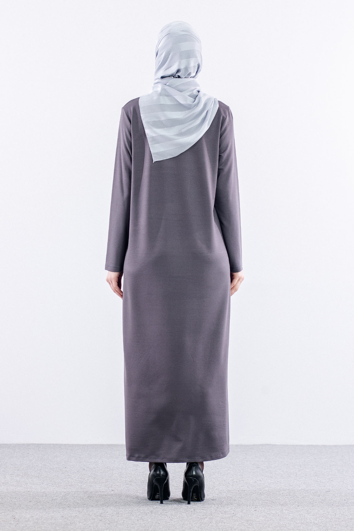 25113 Elbise 44-46-48 - Gri - 6