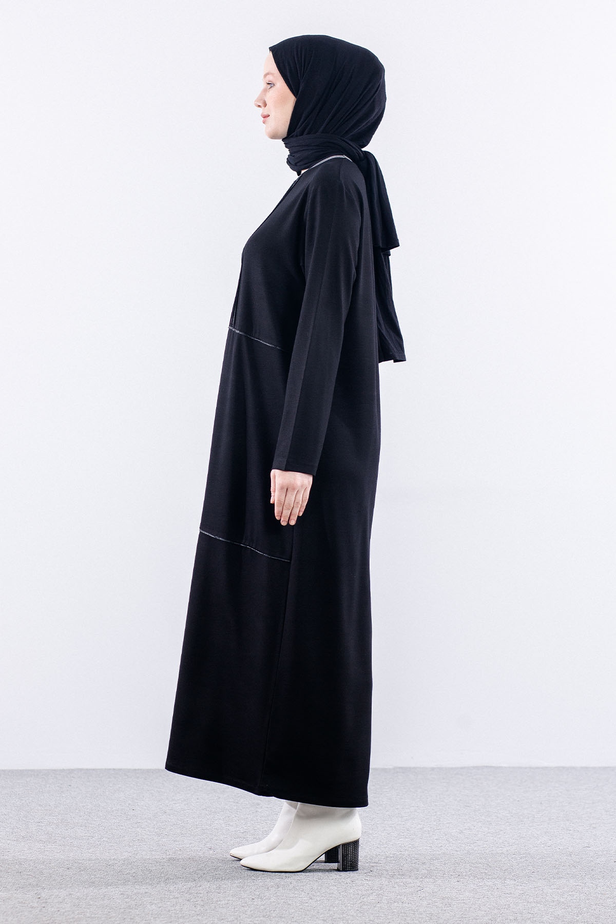 25117 Elbise 44-46-48 - Siyah - 4