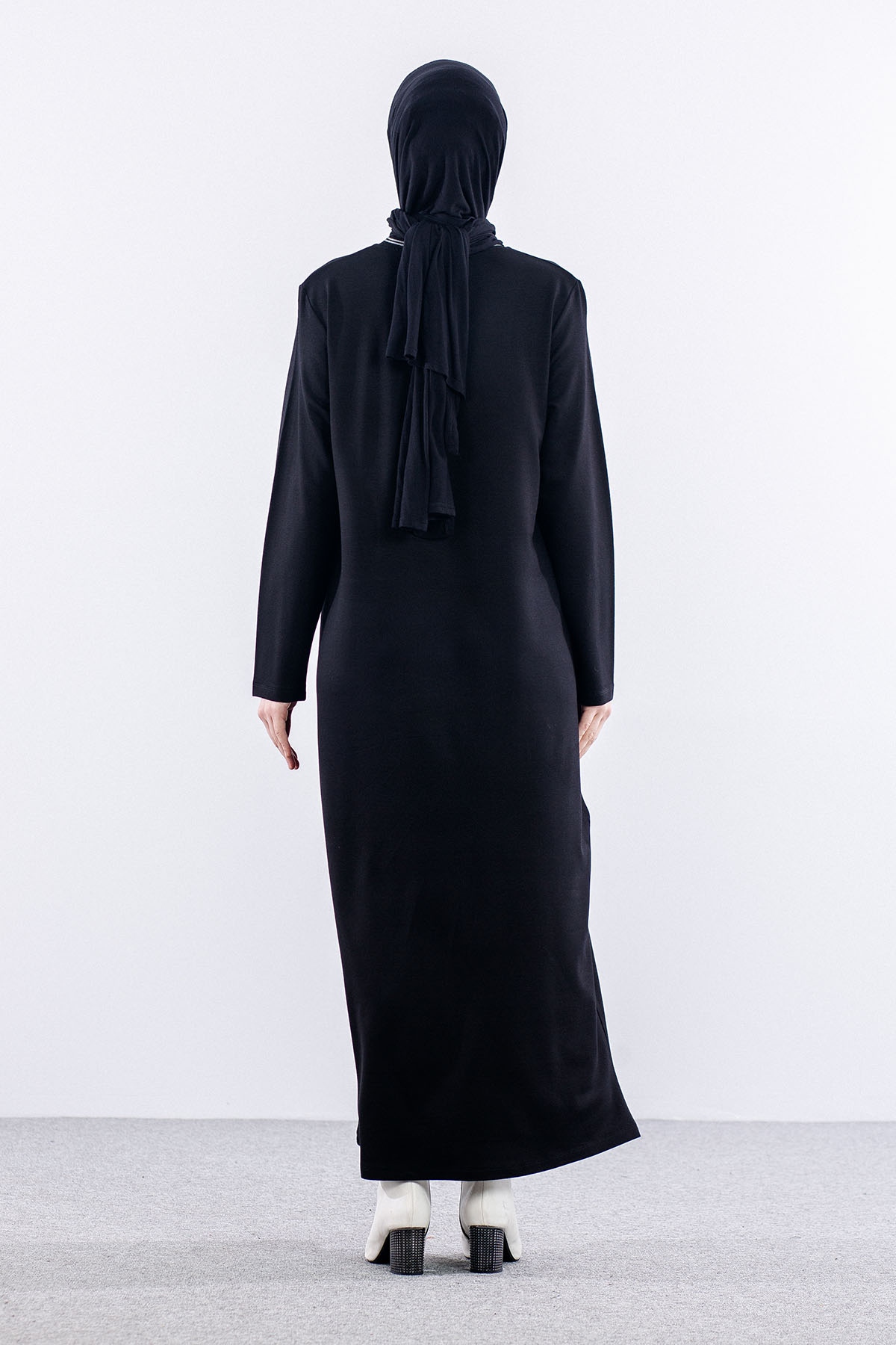 25117 Elbise 44-46-48 - Siyah - 5