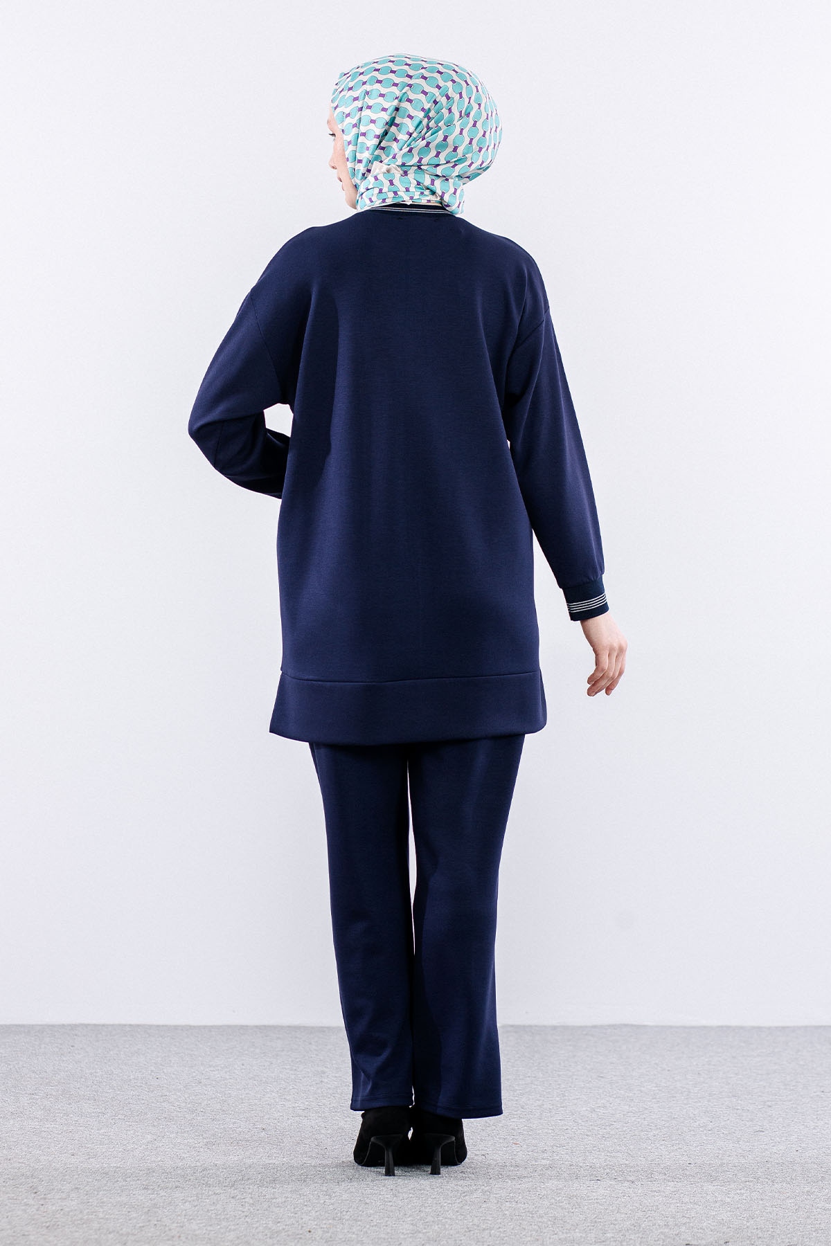 25123 Takim 44-46 Rıbana Cıma Detay - Lacivert - 5