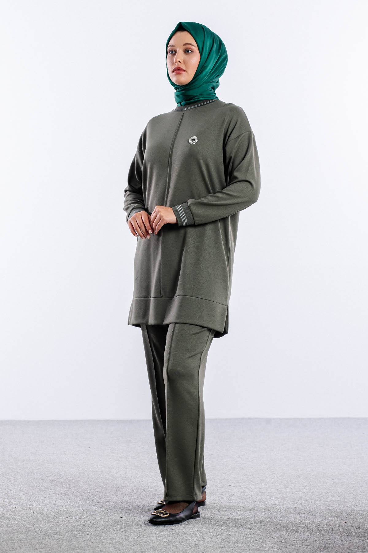 25123 Takim 44-46 Ribana Detay - Haki - 2