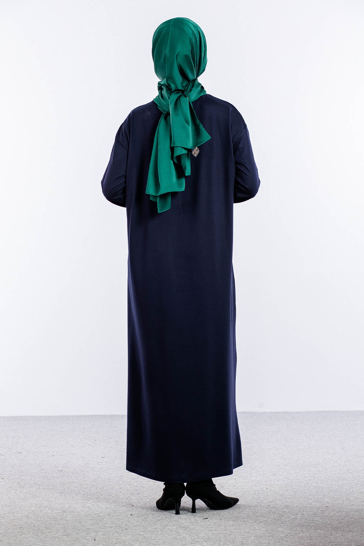 25126 Elbise 44-46-48 Parasut Garni - Lacivert - 6