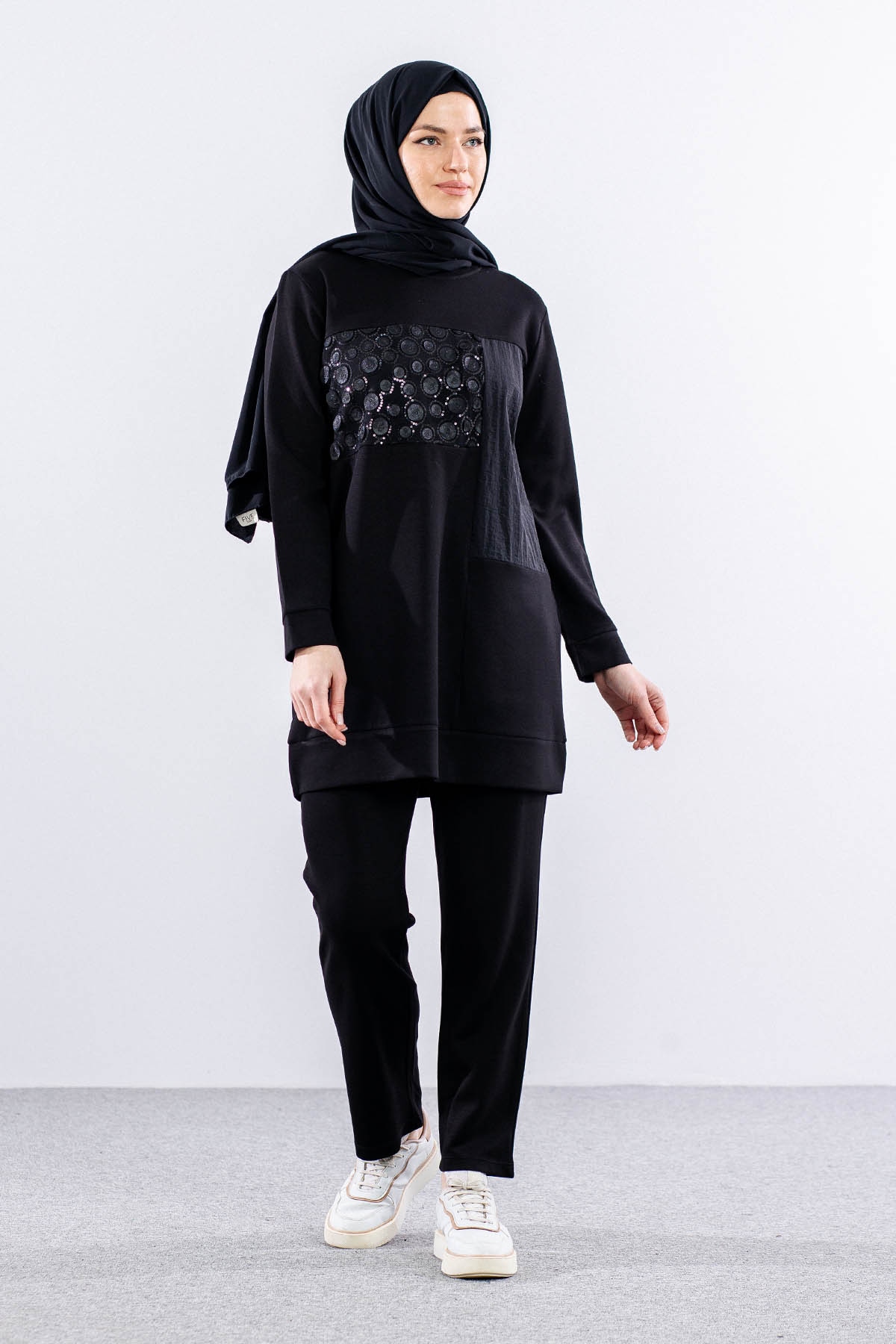 25133 Takim 44-46 Pul - Siyah - 1