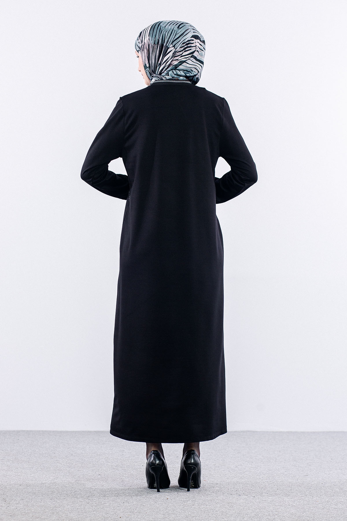 25140 Elbise 44-46-48 - Siyah - 5