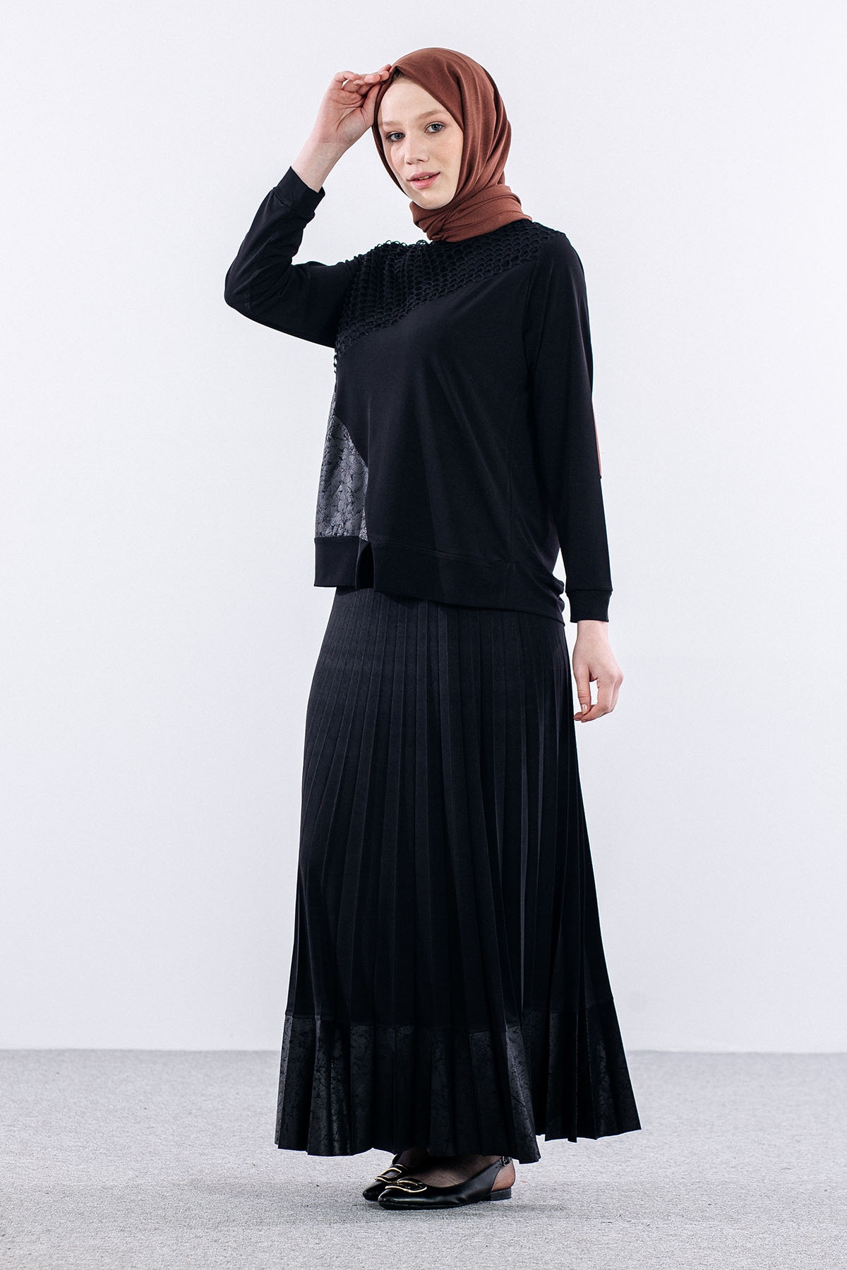 25147 Takim 44-46 Omuz Fıle Detay - Siyah - 3