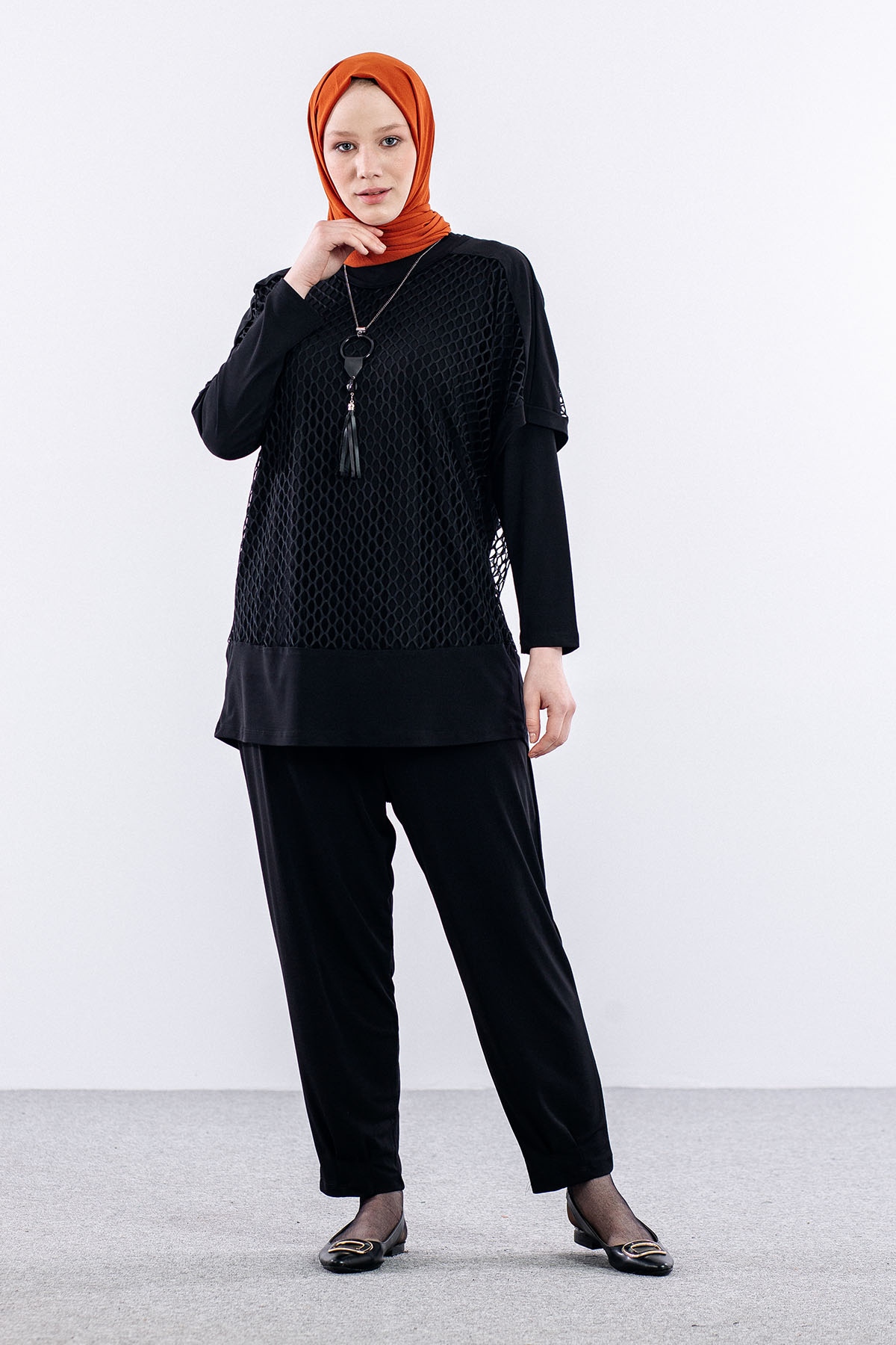 25148 Takim 44-46 File Detay - Siyah - 1