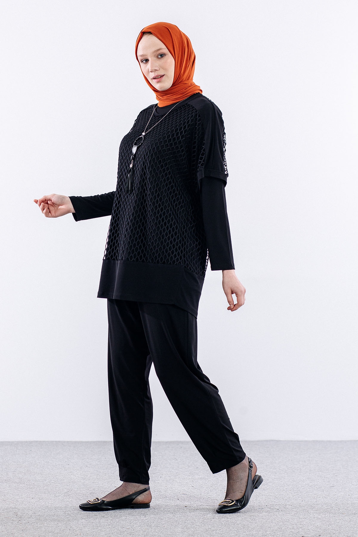 25148 Takim 44-46 File Detay - Siyah - 3