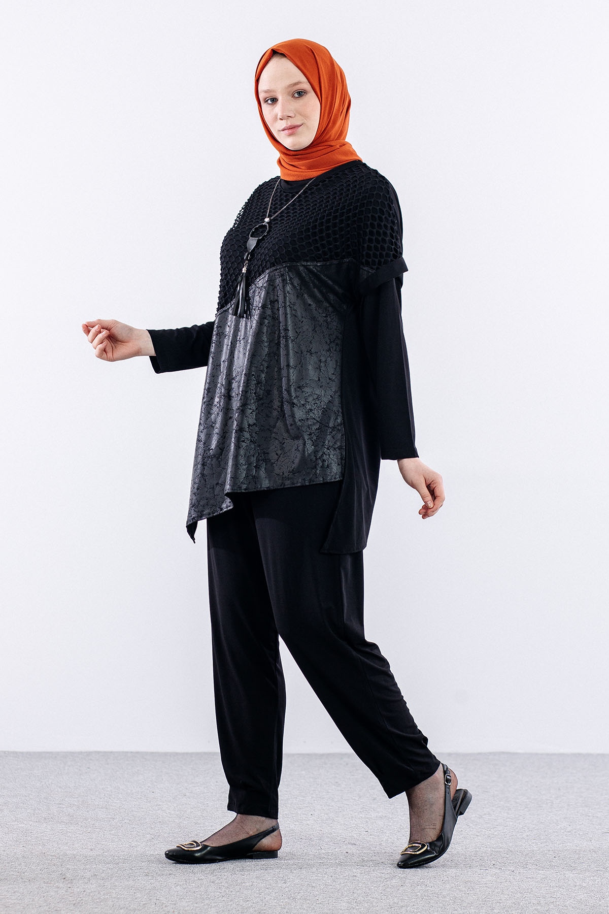 25176 Takim 44-46 Fıle Detay - Siyah - 2