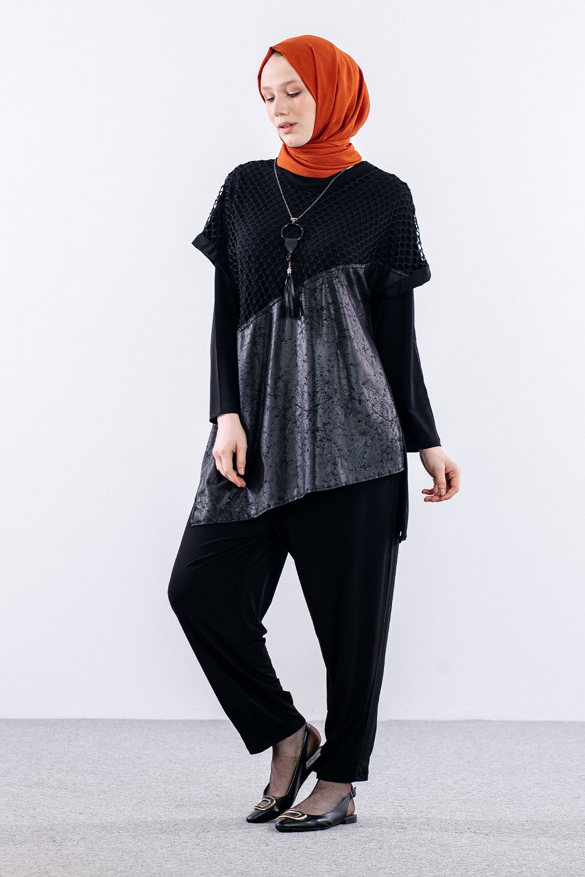 25176 Takim 44-46 Fıle Detay - Siyah - 3