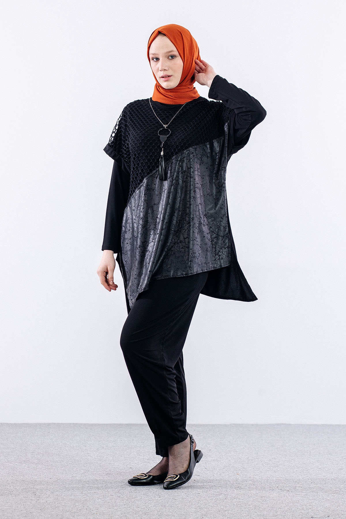 25176 Takim 44-46 Fıle Detay - Siyah - 4