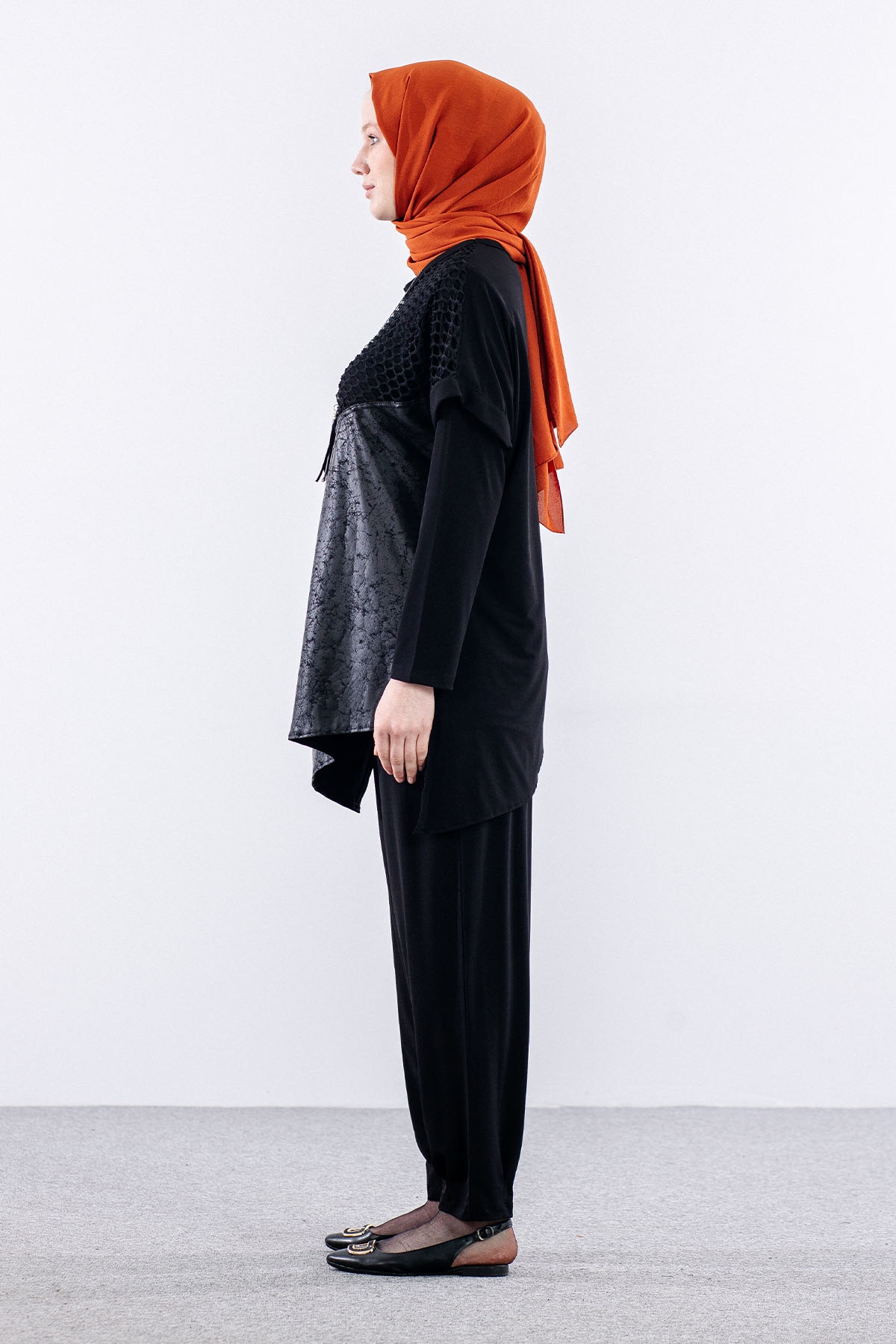 25176 Takim 44-46 Fıle Detay - Siyah - 5