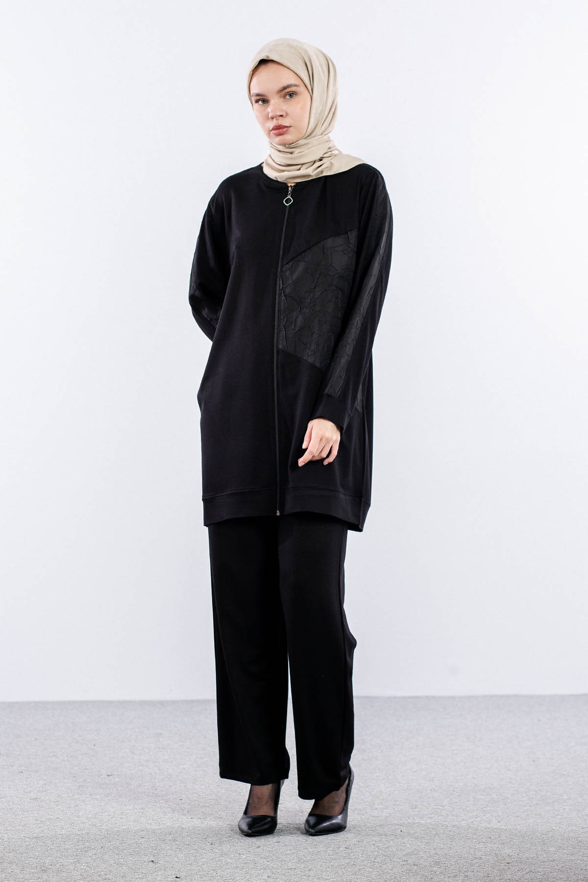 25247 Takim 44-46 Parasut Garni - Siyah - 2