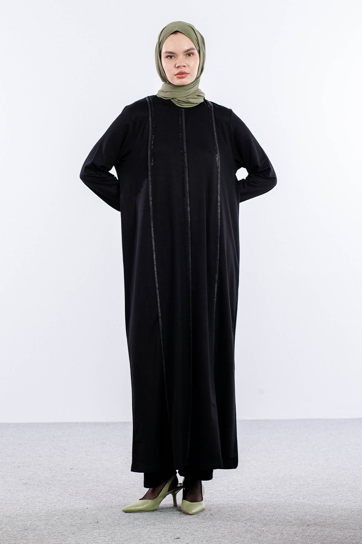 25252 Elbise 44-46-48 - Siyah_k.deri - 1