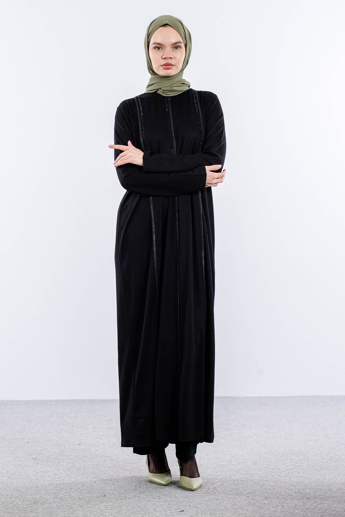 25252 Elbise 44-46-48 - Siyah_k.deri - 2