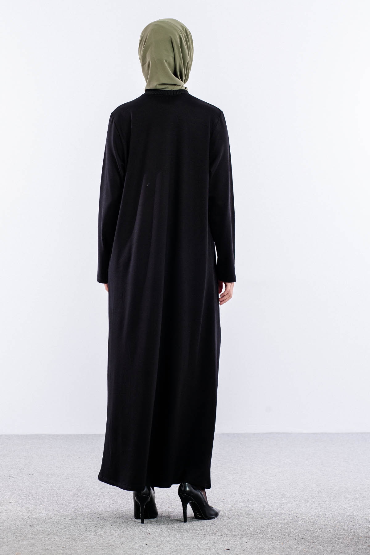 25253 Elbise 44-46-48 Tas Sira - Siyah - 4