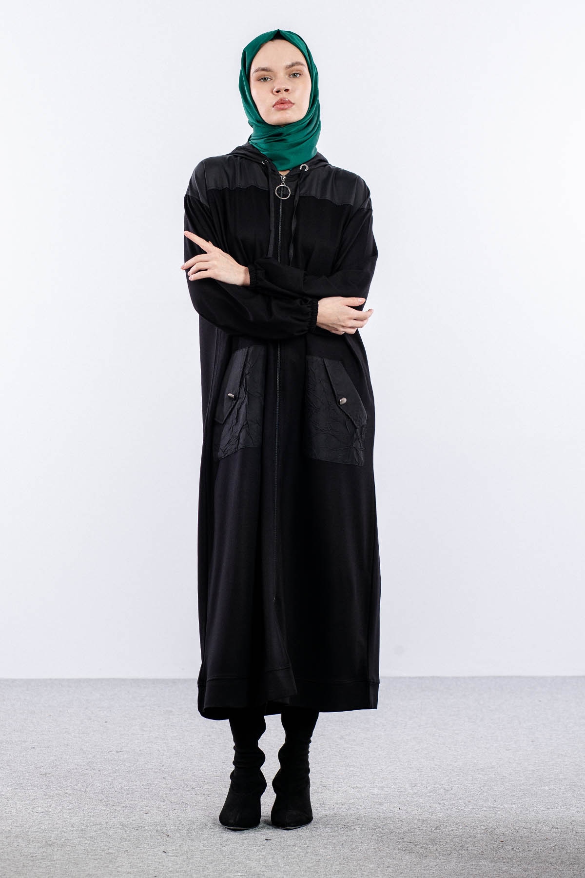 25254 Kaban 44-46-48 Parasut Garni - Siyah - 2