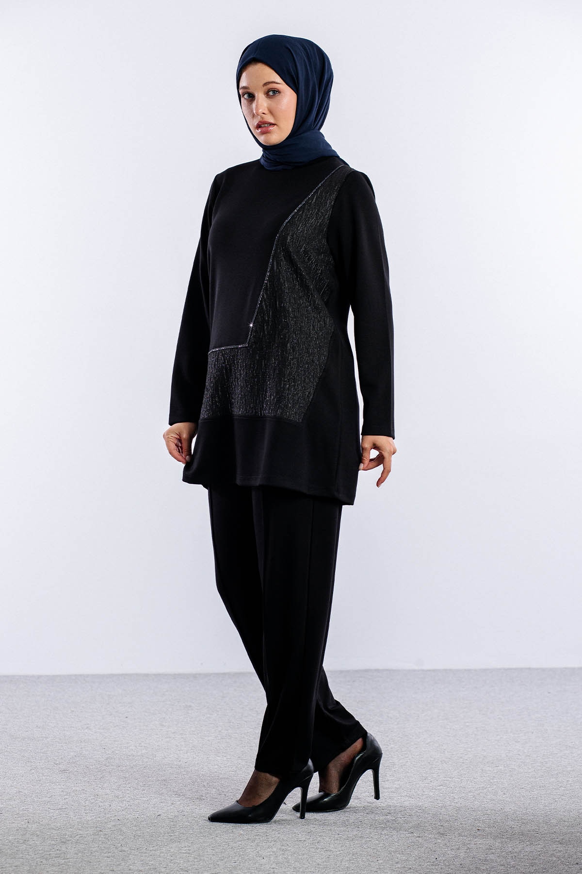 25268 Takim 44-46 Sim Tas Garni - Siyah - 4