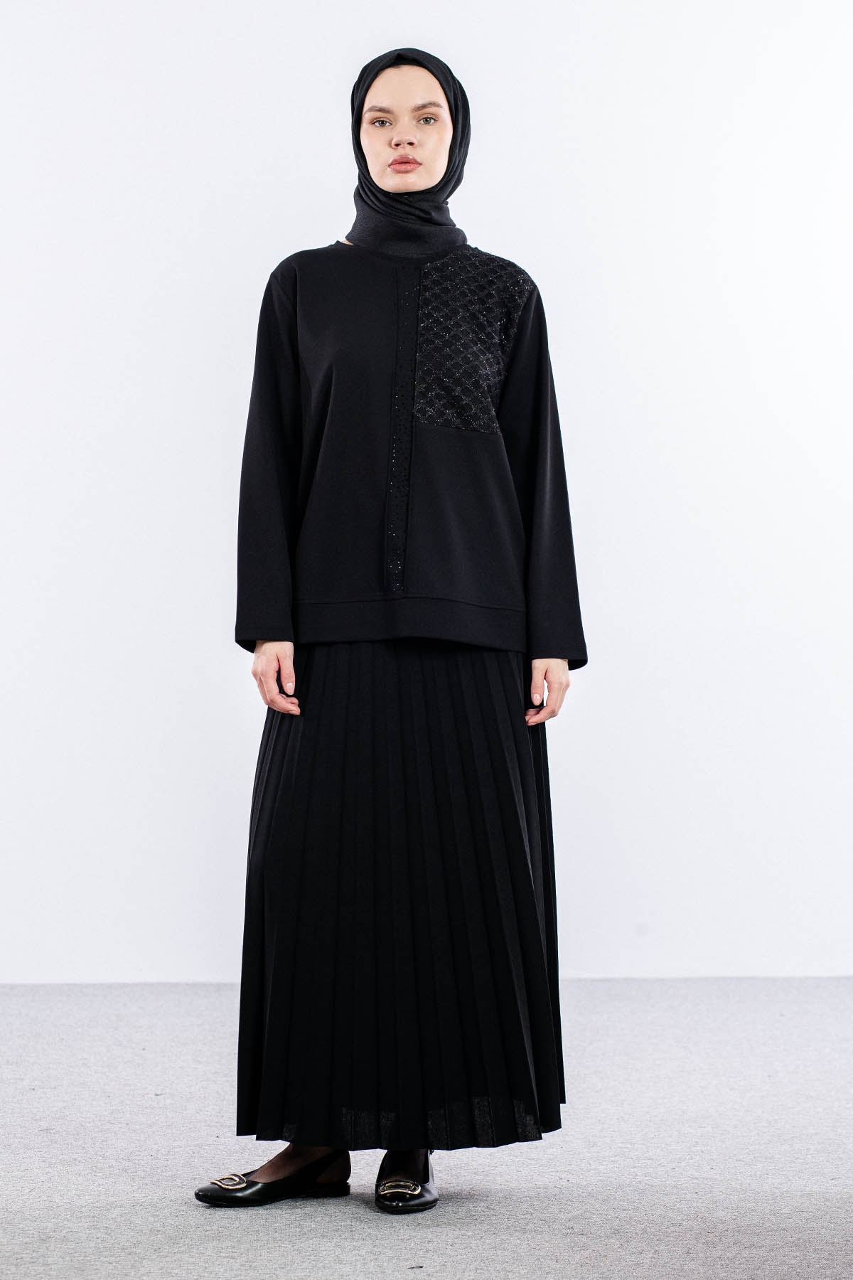 25272 E.takim 44-46 Gupur Det - Siyah - 1