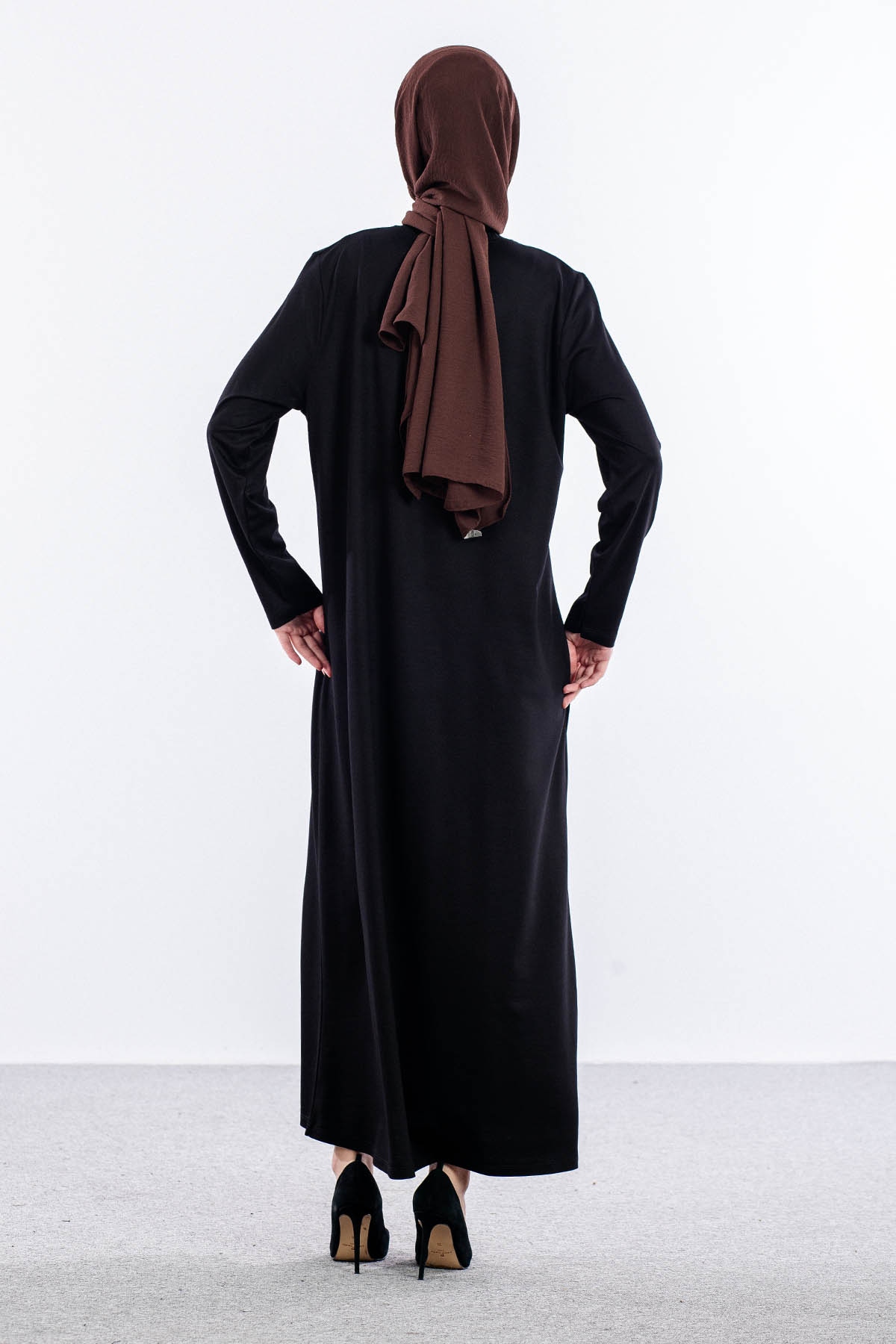 25289 Elbi̇se 44-46-48 Enine Biye - Siyah - 5