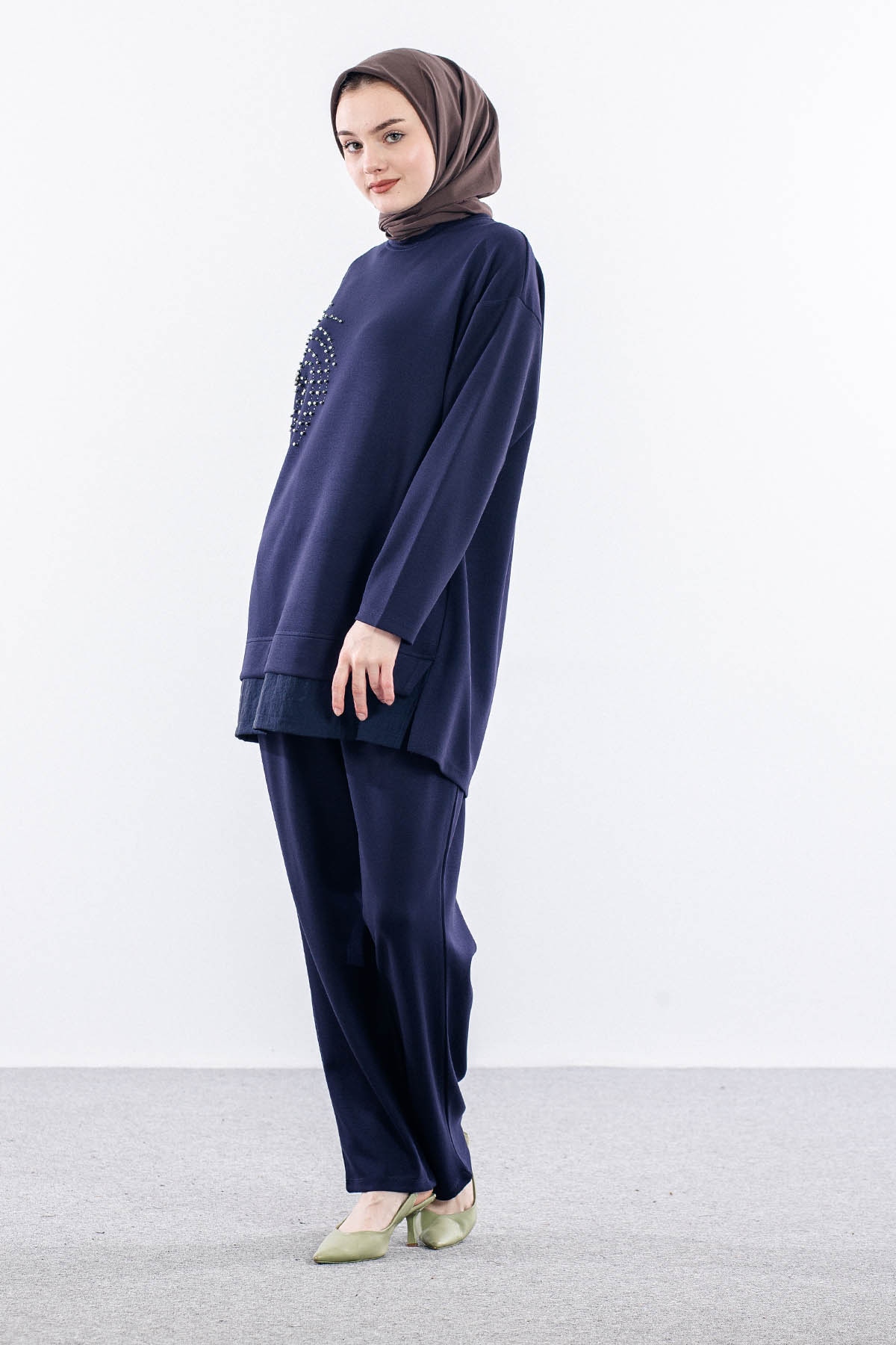 25327 Takim 44-46 Tas Detay - Lacivert - 1