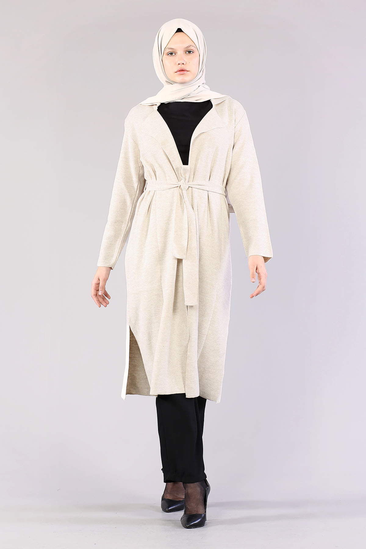 25356 Ceket Yaka Hirka Tek - Bej - 2