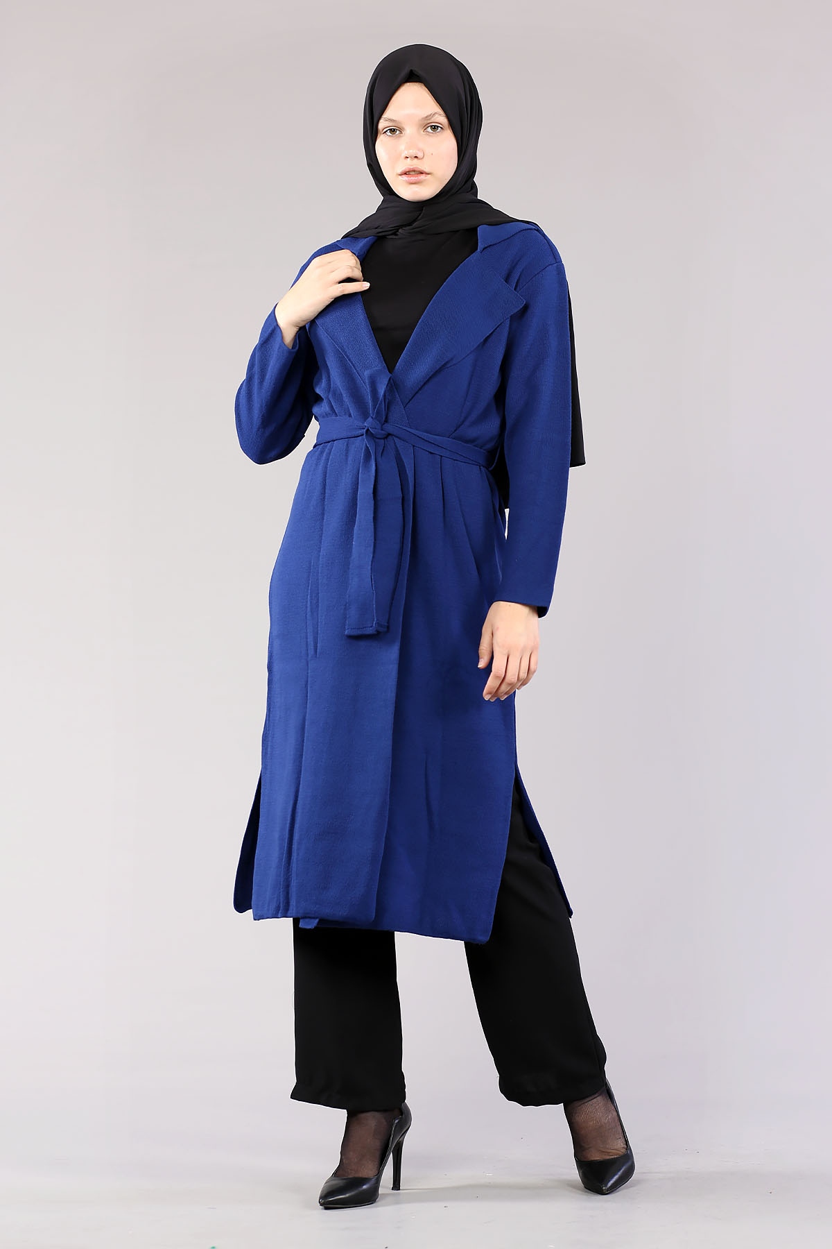 25356 Ceket Yaka Hirka Tek - Lazuli Mavi - 2