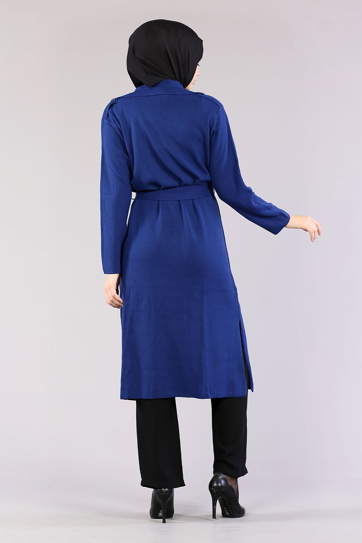 25356 Ceket Yaka Hirka Tek - Lazuli Mavi - 3