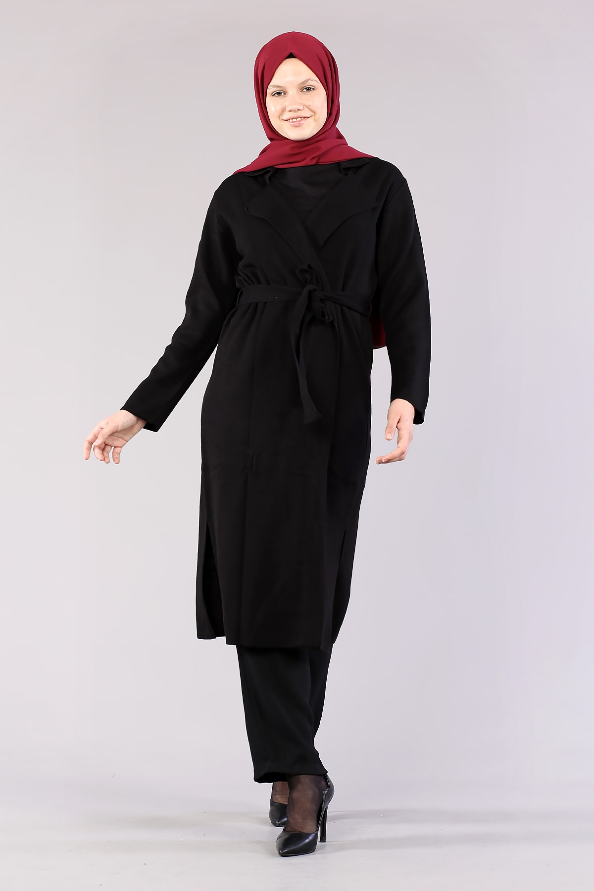 25356 Ceket Yaka Hirka Tek - Siyah - 1