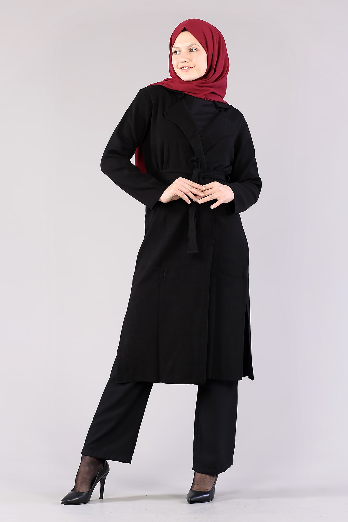 25356 Ceket Yaka Hirka Tek - Siyah - 2